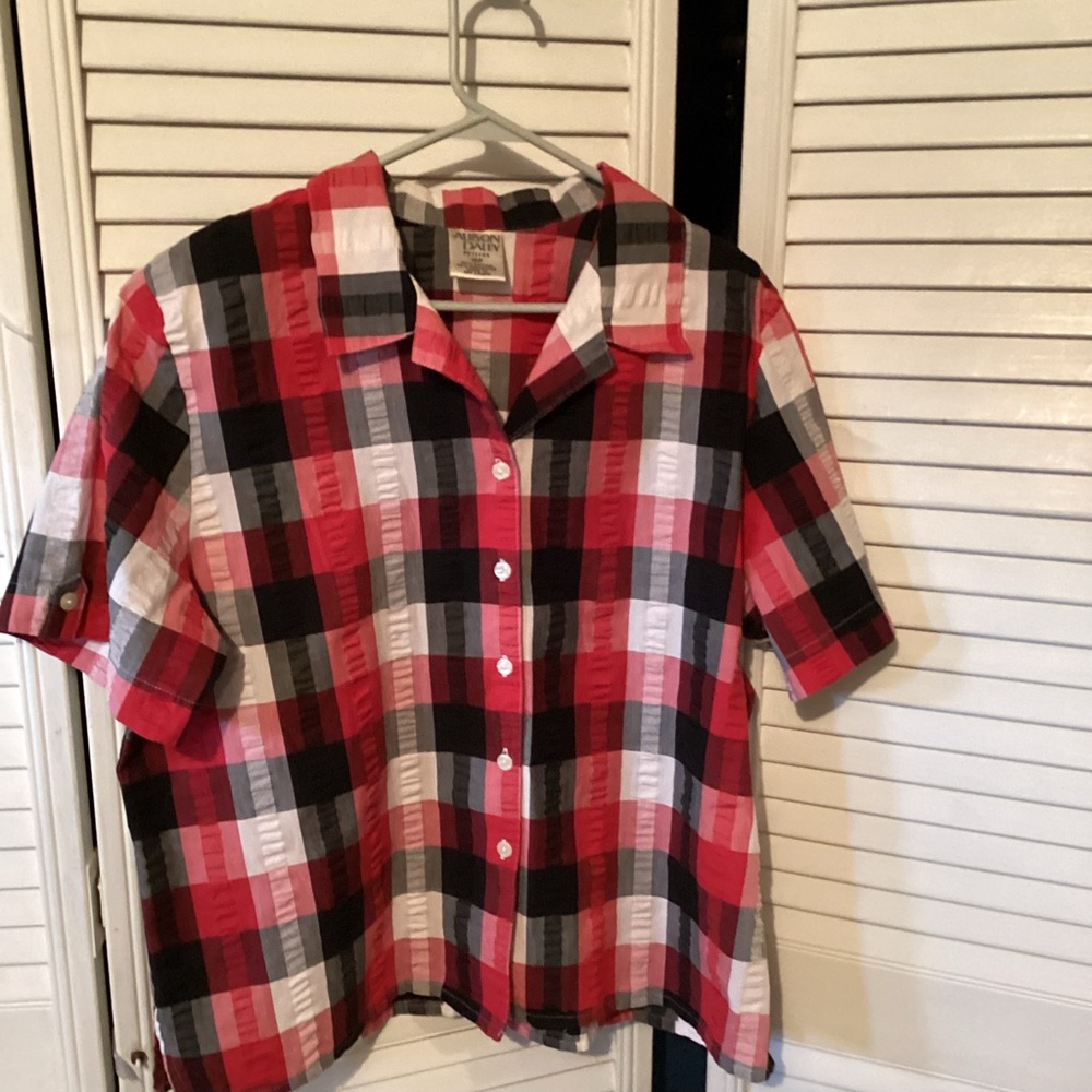 Vintage Allison Daley button front ladies blouse, size 16P